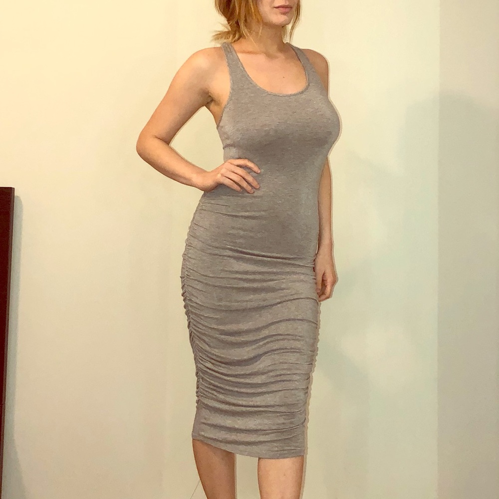 Beautiful midi grey dress